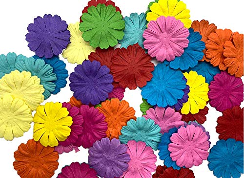 Ratree Shop 10 Colors100 Pcs Patch Flowers 40X40Mm Mulberry Paper Flower Scrapbooking Wedding Diy Craft Supplies Card Mini Paper Flowers Artificial Flowers Craft Flowers Tiny Flowers. #TOP5
