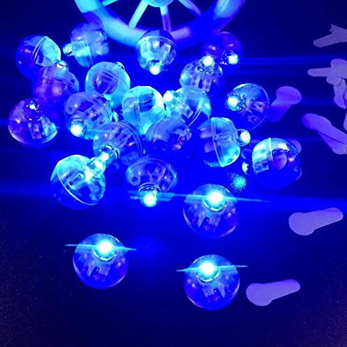Neo Loons® 50Pcs/Lot 50 X Blue Round Led Flash Ball Lamp Balloon Light Long Standby Time For Paper Lantern Balloon Light Party Wedding Decoration #TOP1
