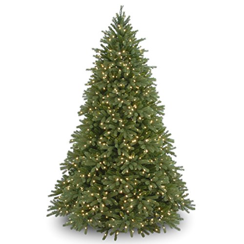 National Tree Company 6.5 ft Realistic Pre-lit Jersey Fraser Fir Christmas Tree with White Lights and Stand