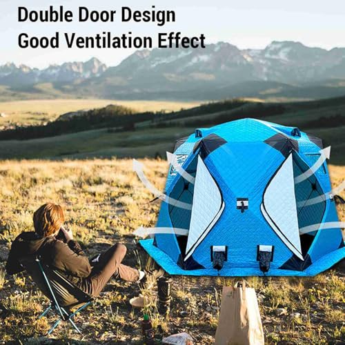 Carpa de pesca Brrnoo invierno con doble puerta y ventilación miniatura 3