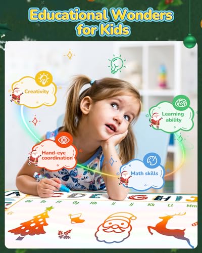 Tecjoe LS10080 Water Doodle Mat, 30 × 30 Inches Large Kids Painting Writing Water Drawing Mat thumb #4