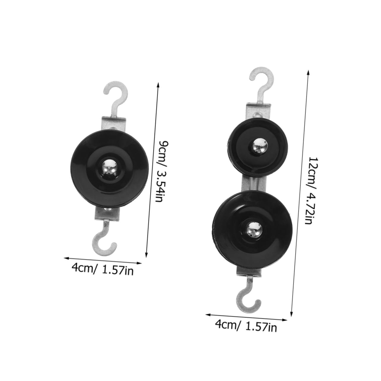 SOLUSTRE Double Single Pulley Set Metal Construction for Pulley System for Garage Gym and School Use