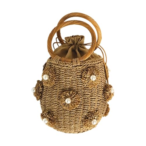 Sac à main tissé romantique détails floraux perles l accessoire poétique