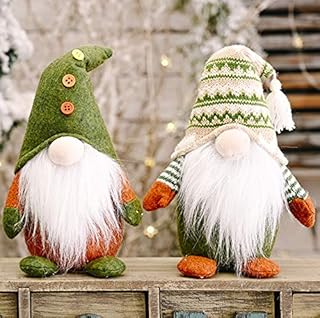 JaosWish 2 PCS Christmas Gnome Swedish, Xmas Decorations Gonks Santa Ornament Tomte Faceless Elf Handmade Home Holiday Indoor Decor