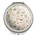 Cats and Flowers Compact Travel Purse Handbag Makeup Mirror
