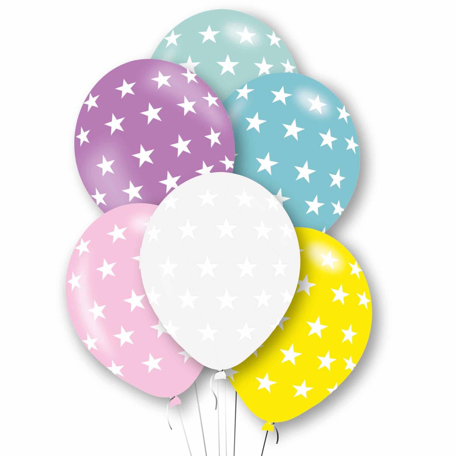 Amscan 9912747 Rtl Balloon Pk6 27.5Cm Stars