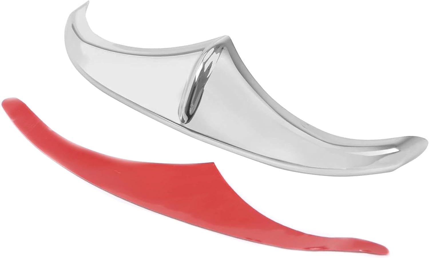 Americruise Motorcycle Front Fender Leading Edge Tip Trim Front Mudgurad Tip Cover Compatiable for Harley Street Glide, Road Glide, Road King, Electra Glide (Chrome)