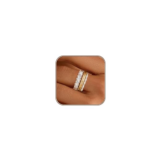 FUNEIA Stackable Gold Rings