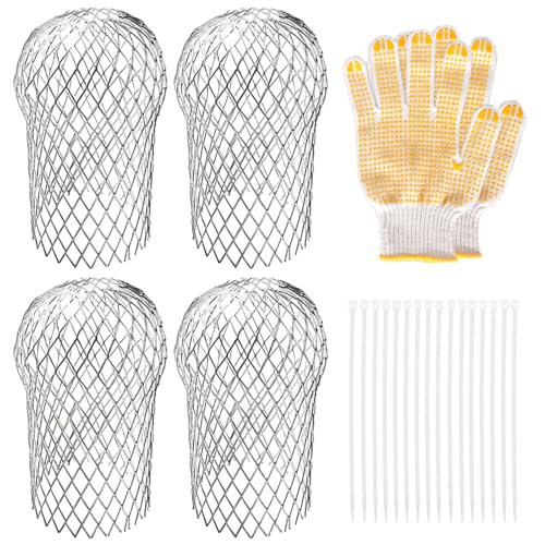Sankoly 4 Pack Downspouts Gutter Guard Aluminum Filter Strainer Expandable