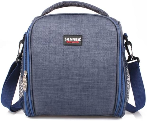 KROKII Portable insulation bag shawl outdoor picnic bag capacity bento bag fresh breast milk insulation bag (navy blue)