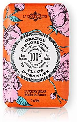 La Chatelaine Luxury Bar Soap | Natural Shea Formula (Orange Blossom, 7 oz)