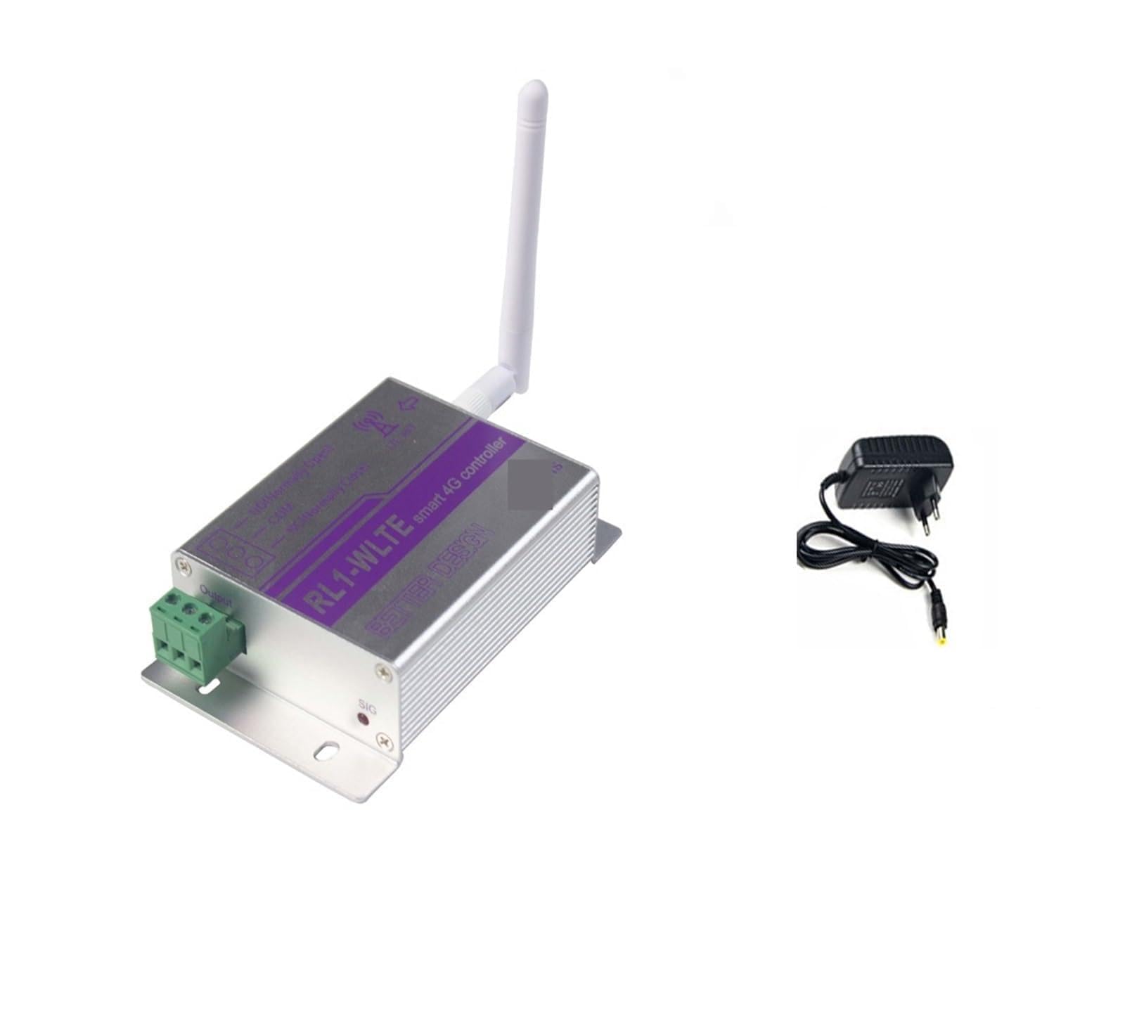 Automatischer Türschließer, 4G 1CH GSM Relaisschalter RL1 Wireless Remote Garagentoröffner Zugangscontroller per SMS(Kit2 EC)