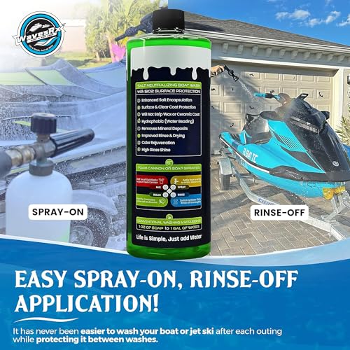 WavesRx Salt Neutralizing Boat Soap & Jet Ski Wash with SiO2 Surface Protection (EpicWash+) | Marine Grade Cleaner Removes Salt & Contaminants | Protective Ceramic Coating Prevents Buildup & UV Damage - Image 4