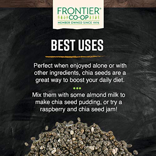 Frontier Herb Chia Seed, Organic, Whole, Bulk, 1 Pound #TOP5