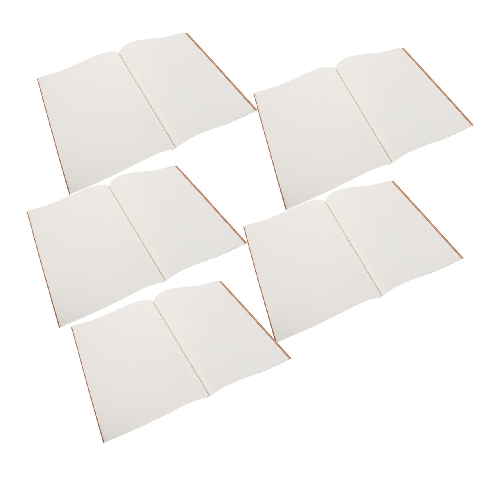 Leeres Notizbuch 5 Stück-pack A4 mit Kraftpapier Einband Schulanfang Deko