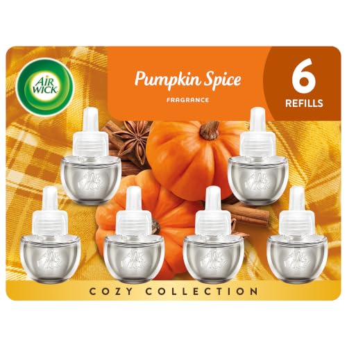 Air Wick Plug-In Scented Oil Refills, Pumpkin Spice, Fall Decor, 6 Count - image 1