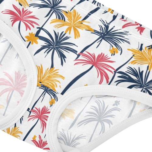 ZZKKO Tropical Tree Abstract Girls Underwear Toddler Panties for Girls Comfort Brief Size 2-8T3