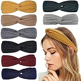 【Diseño y material】Los colores simples y sólidos hacen que estas diademas sean muy encantadoras y elegantes. Las diademas tejidas acanaladas son suaves, antideslizantes, elásticas y transpirables.