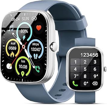 Fempoin Smart Watch, 1.96" HD SmartWatch, Touch Screen Answer/Make Call | IP68 Waterproof, 100+ Sport, Fitness Tracker, Activity Tracker, Sleep Monitor/SpO2/Heart Rate/Pedometer, Android, iOS, Gray