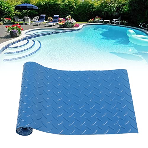 Alfombrilla protectora antideslizante para escalera de piscina azul miniatura 1