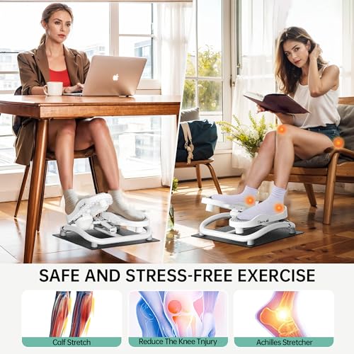 Image of seanleecore Calf Stretcher - Slant Board Stretching for Plantar Fasciitis & Achilles Tendonitis, Feet Mobility,Under Desk Stepper Leg Exerciser with Foot Massage for Exercise& Physical Therapy