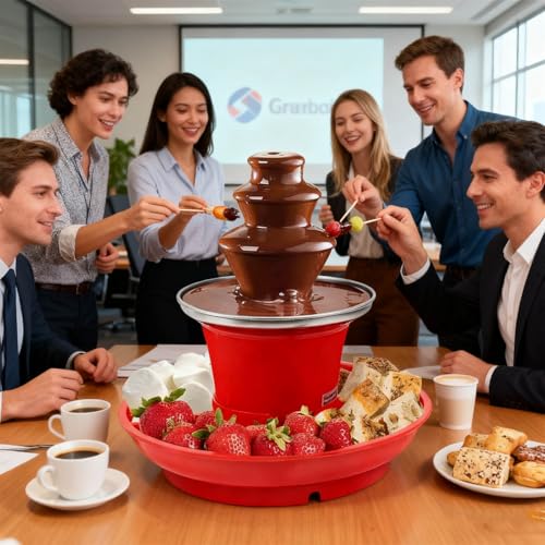 Thewasc Professional 220V Chocolate Fountain Machine With Heating Melting Tower For Home Parties Quiet Operate Easy Clean Quiet Chocolate Fountain Maker - Image 5