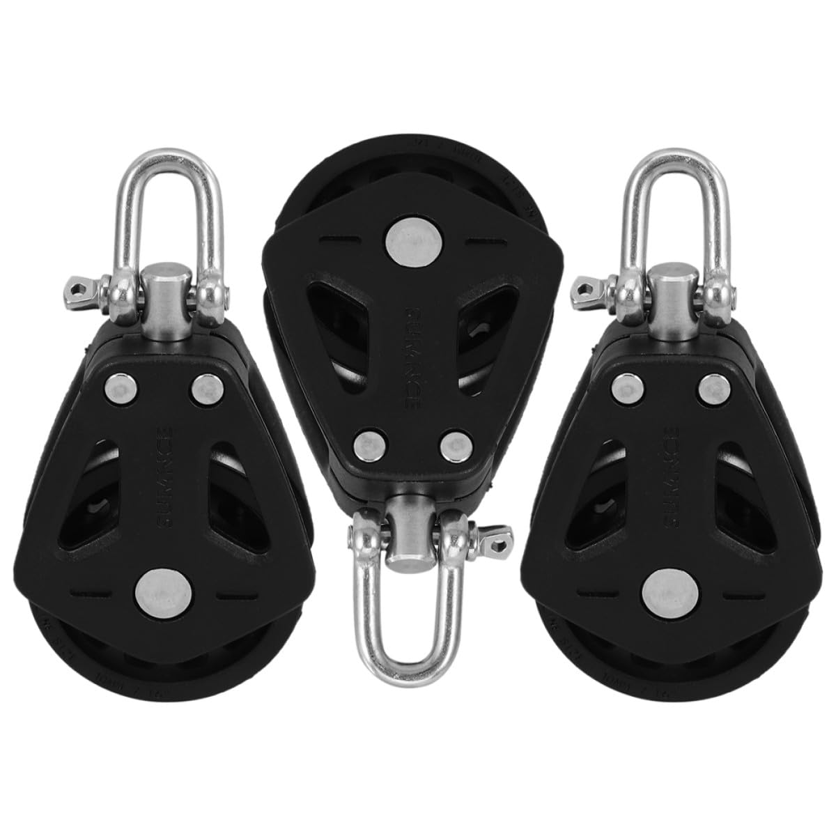 TOYANDONA Poulie Double en Nylon Roulement Pivotant, Kit de 3pcs pour Câble de Poulie, Fonctionnement Fluide pour Pilates et Bateaux