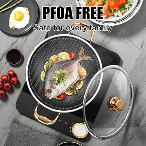 Wok Pan antiadherente acero inoxidable 12.6 pulgadas miniatura 3