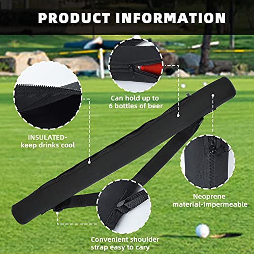 2 Pcs Golf Beer Sleeve for Golf Bag 6Can Golf Bag Beer Sleeve Quality