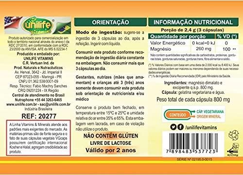 Kit 3 Magnésio Dimalato Unilife 60 cápsulas