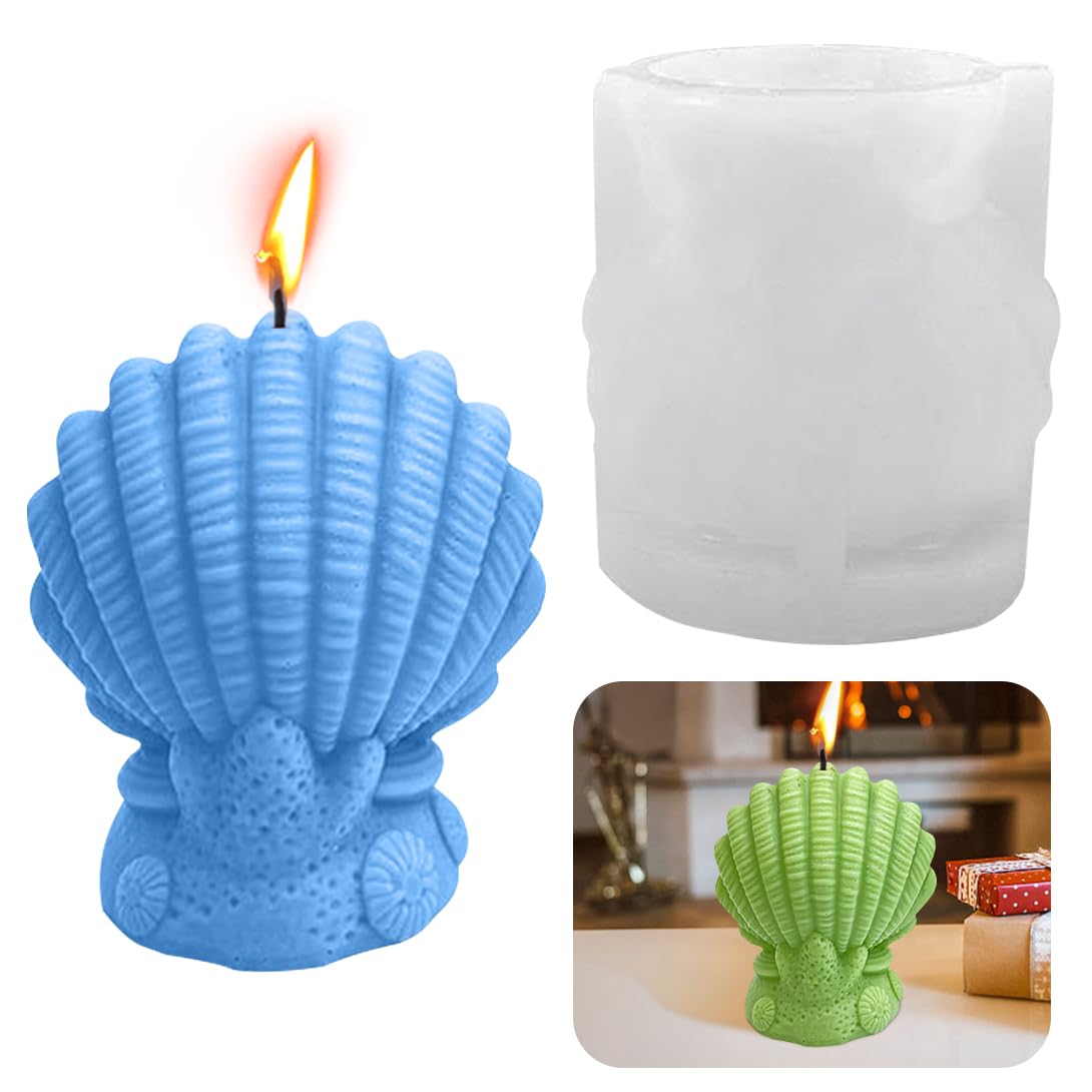 Koonafy Conch Candle Silicone Molds, Sea Snail Epoxy Resin Casting Mold, Animals Silicone Resin Molds, DIY Conch Mould Silicone, for Resin Craft Gift, Desktop Cabinets, Home Office Art Decor