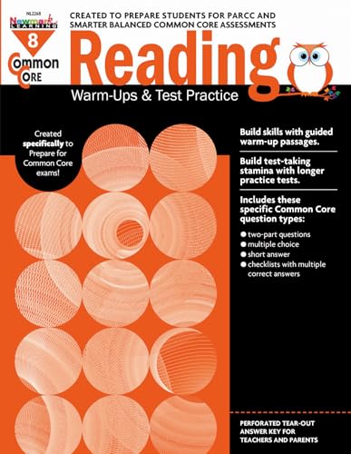 Newmark Common Core Reading Warm-Ups and Test Practice Book, Grade 8 ...
