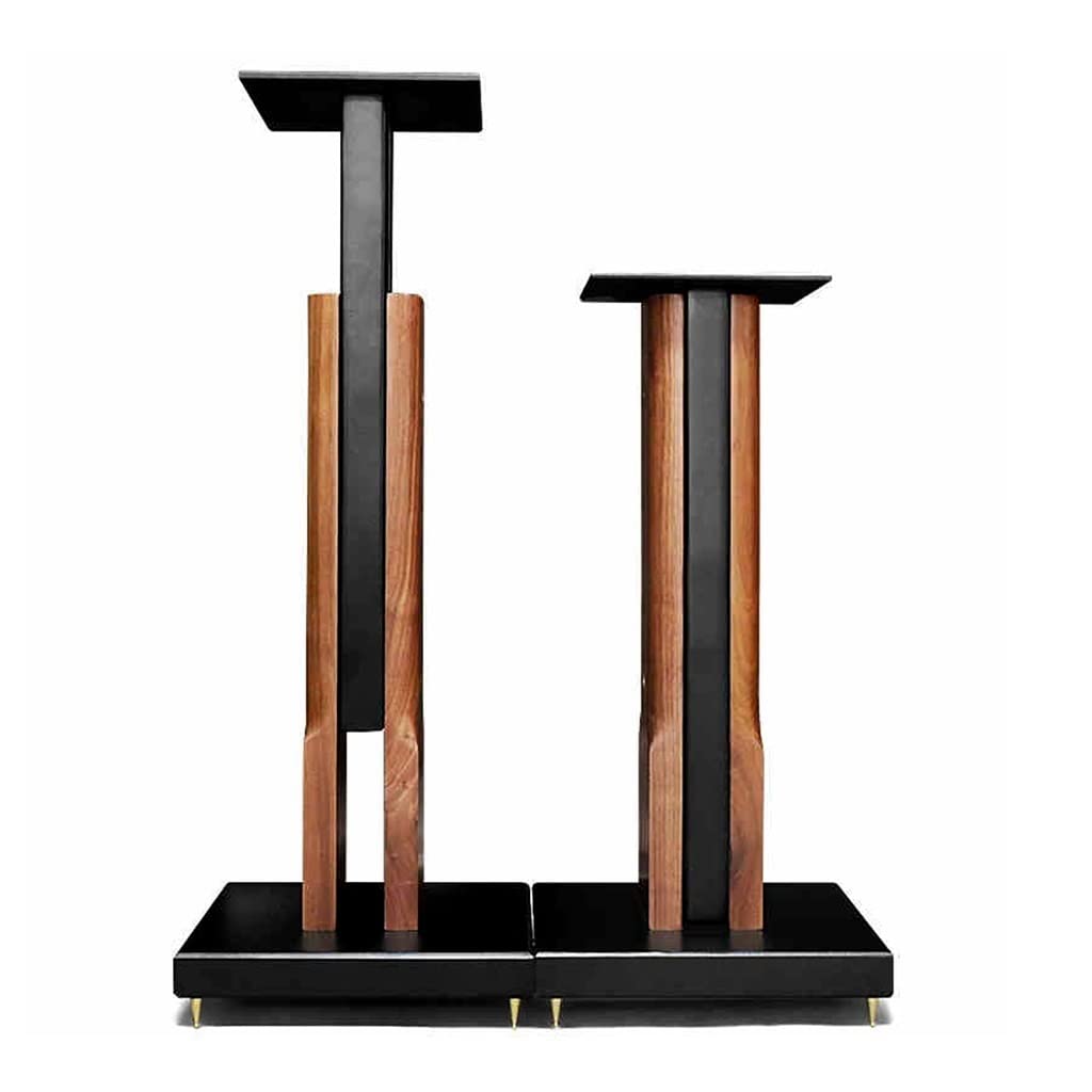 Feet Solid Wood Audio Bracket Ktv Floor-Standing Speaker Stand Shockproof Belt Lifting High Hardness and More Wear-Resistant (Color : Brown, Size : 28 * 28 * 52cm)