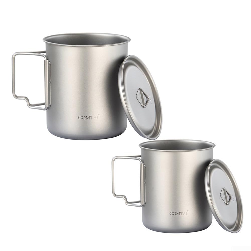 Tragbare Kaffeetasse, leichtes Campinggeschirr für Outdoor-Abenteuer, ideal zum Messen von Getränken, mit faltbaren Griffen für einfache Lagerung (450 ml (450 ml + 750 ml)