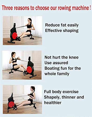 Image of Rowing Machines Rowing Machine Foldable Hydraulic Rower Trainer Workout Machine HD LCD Electronic Screens Suitable for Home Fitness
