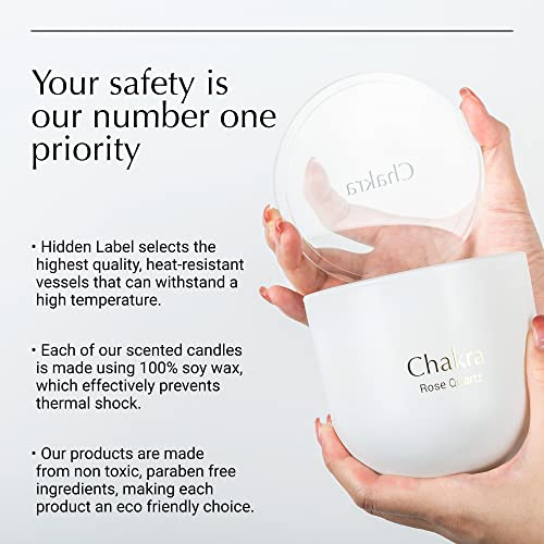 Hidden Label 12Oz Amethyst Quartz Relax Crystal Candle, 2 Wood Wicks Scented Crackling Candles, Chakra Collection Meditation Healing Candles With Crystals Inside #TOP4