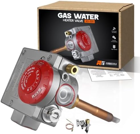 110-326 Gas Water Heater Valve,Natural Gas Water Heater Thermostat,Water Heater Gas Control Valve with 1-3/8" Shank,3-1/2" W.C