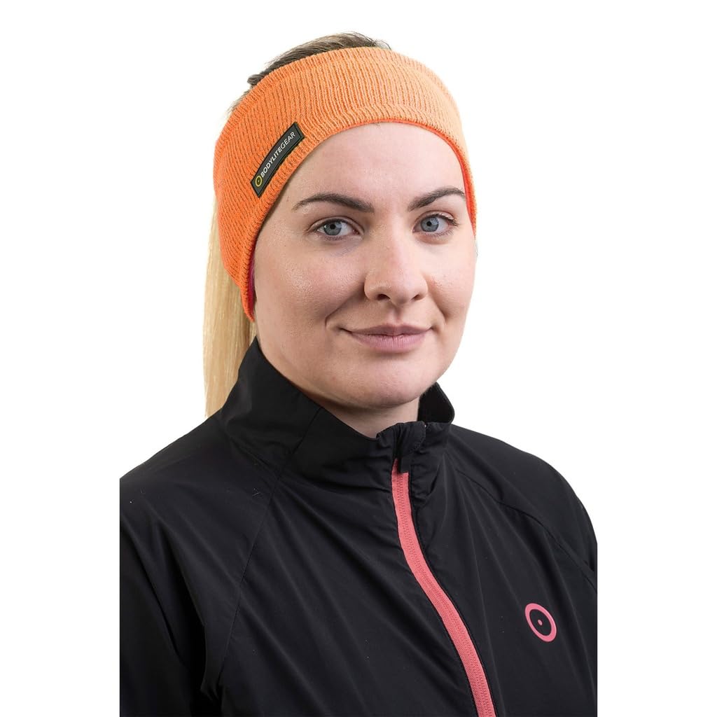 Bodylite Gear Reflective Headband 360 Degree Reflective Visibility, Acrylic-Polyester Blend, Breathable, Adult’s, One Size Fits All, Neon Orange