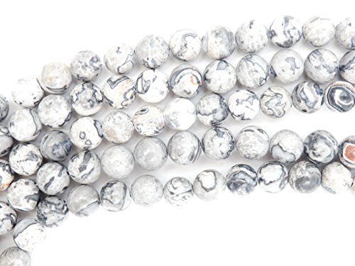 Fukugems Gemstone Beads for Jewelry Making Sold per Bag 5 Strands Inside (Picture Jade, 4mm) - Image 3