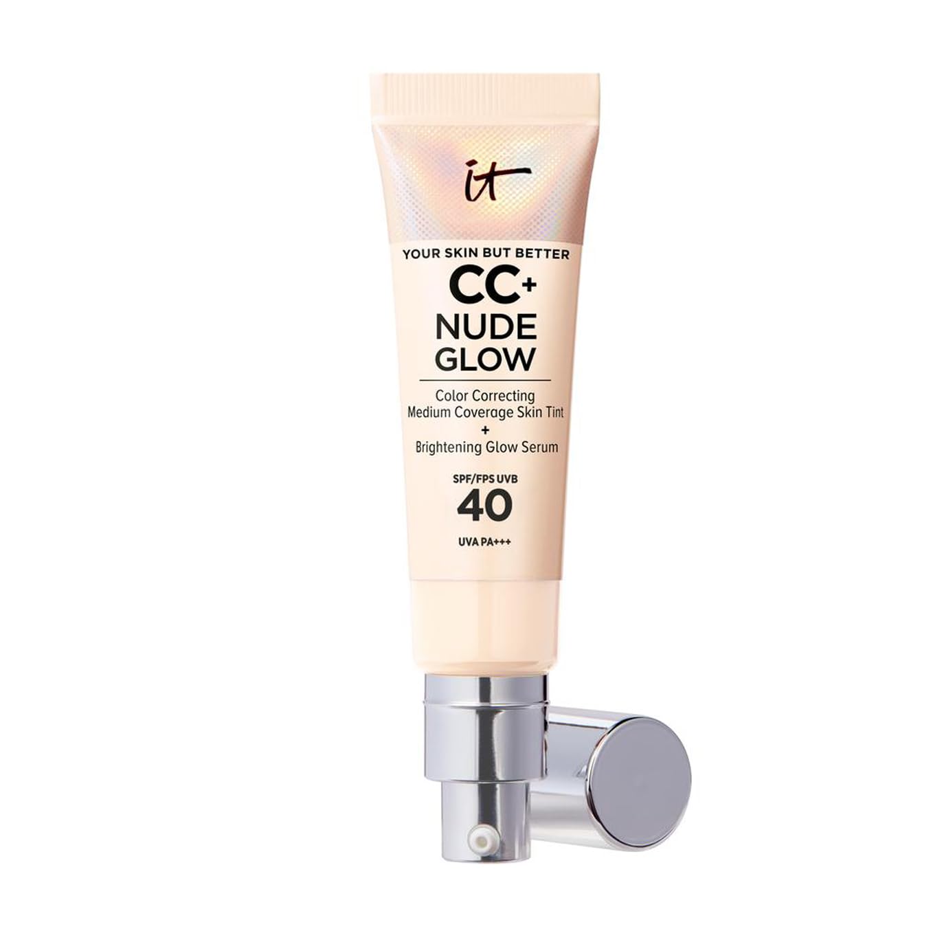 Your Skin But Better CC+ Cream Nude Glow, SPF 40, Lightweight Medium Coverage Foundation with 90% Skincare Base & 2% Niacinamide, for Brighter, Hydrated Skin, 32Ml