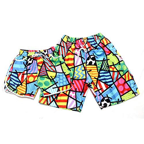 Ouken Femmes et Hommes Couples Nager décontracté Surf Board Shorts Plage Pantalons pour lu0092été Amoureux, Style 3, 2 Pcs