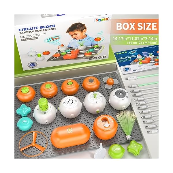 SNAEN Science Circuit Circuit for Kids DIY Electronic Toy 100+ Projects, 30 Circuit Parts, Science Game for Boys Girls, Educational Toys for Kids 3+ - Image 7