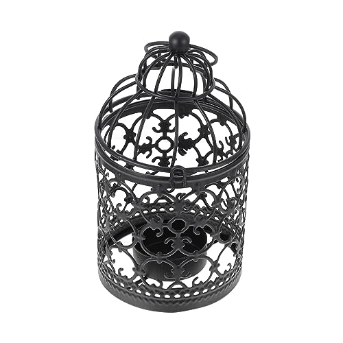 Cabilock Candelabro De Jaula De Pájaro y Chic Portavelas De Decorativo para Bodas y Decoración del