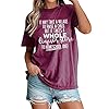 Funny Mom Shirt It May Take a Village to Raise a Child Shirt Novelty Letter Printed Tee Top Purple