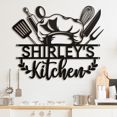 Custom Kitchen Sign Personalized Metal Wall Art, Family Name Sign For Wall Decor, Unique Gift For Housewarming Birthday Wedding