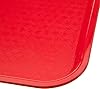 Carlisle FoodService Products CT101405 Cafe Standard Plastic Cafeteria/Fast Food Tray, NSF Certified, BPA Free, 14" Length x 10" Width, Red (Pack of 24) #5