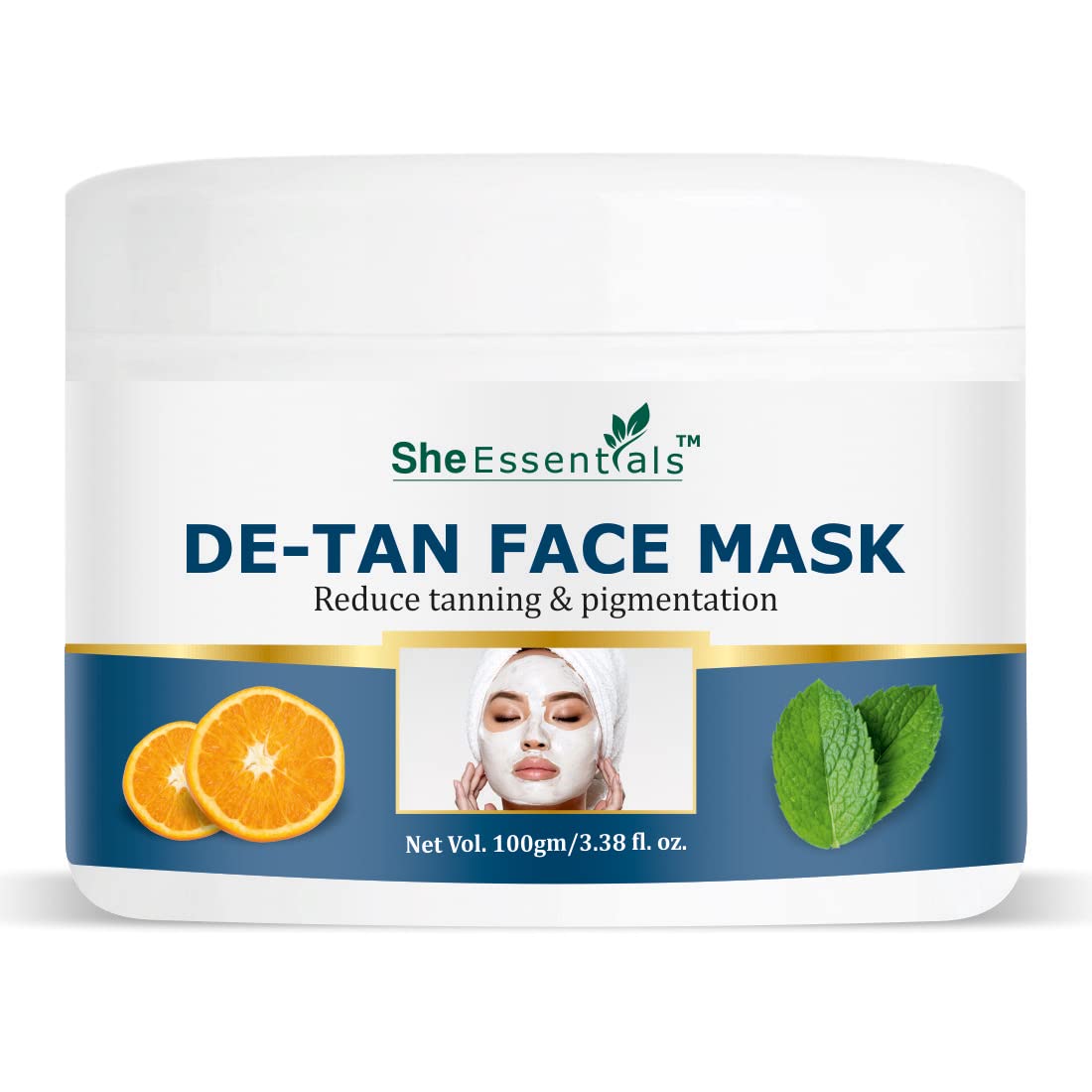 She Essentials Herbal Natural Organic De tan Face Pack 100 gm Pack of 1-picture-20