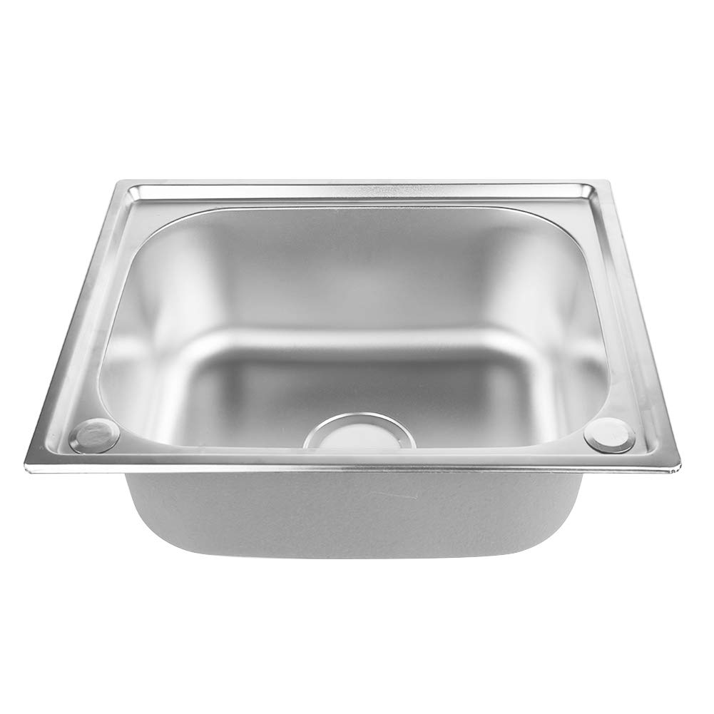 Évier de Cuisine en Acier Inox avec Drain, Évier Cuisine 1 Bac, Montage à Encastrer, Évier à Encastrer de Primagran (50 * 40 * 20 cm)