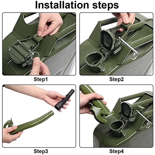 Bec verseur jerrican NATO en métal flexible robuste qualité supérieure - 5
