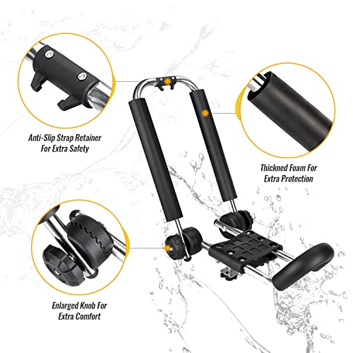 Aa-Racks Kayak Roof Rack For 2 Kayaks Foldable Stainless Steel J-Bar Rack Roof Top Mount With Tie Down Straps & Anchor Straps, Folding Carrier For Your Canoe, Sup And Kayaks On Suv Car Truck #TOP3